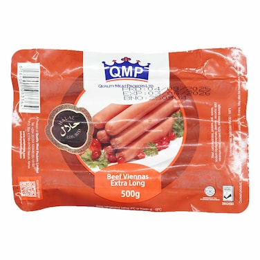 Carrefour Qmp Extra Long Beef Vienna 500g