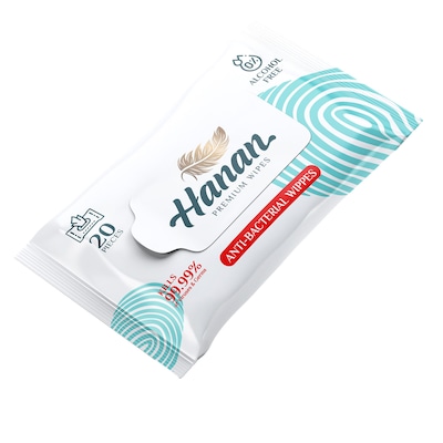 Hanan Antibacterial Wipes 20'S