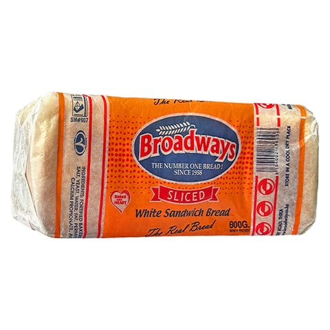 Broadways White Sliced White Sliced Bread 800G