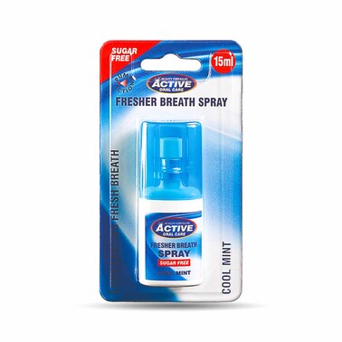 Active Fresh Breath Spray Sugar Free Cool Mint 15Ml