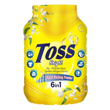 Toss Bright Detergent Powder Jar 1kg