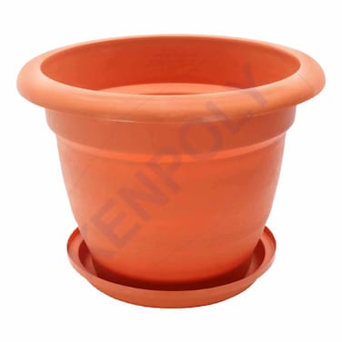 Kenpoly Round Planter No.1 Brown