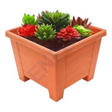 Kenpoly Square Planter No.6 Brown