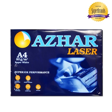Azhar Laser Printer Paper A4 80GSM 500 Sheets
