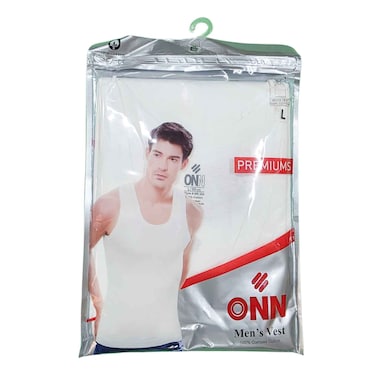 ONN Men's Vest Premium Large White