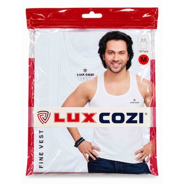 Lux Cozi Fine Men&rsquo;s Vest White Medium 1 Piece