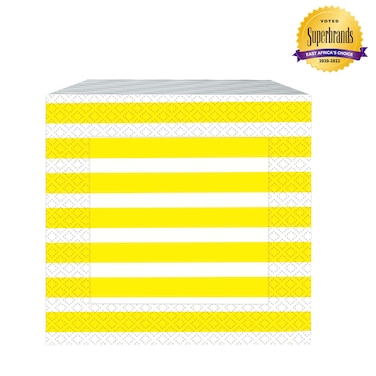 Velvex Stripes Serviettes Yellow