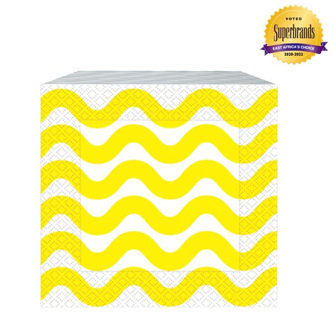 VELVEX WAVES YELLOW SERVIETTES