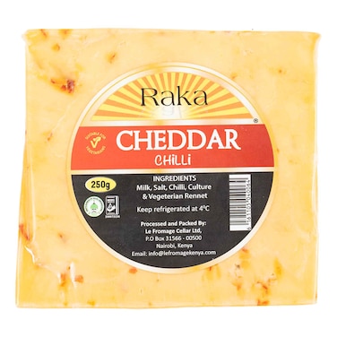Raka Cheddar Chilli Cheese 250G
