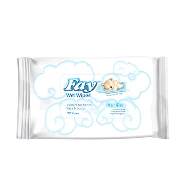 Fay Sensitive Wet Wipes 72&#39;S