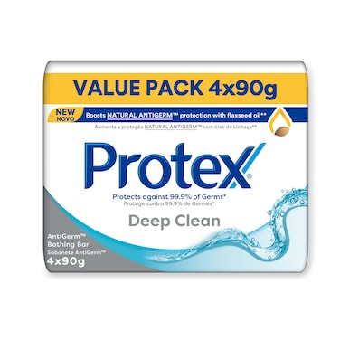 Protex Deep Clean 4x90g Value Pack Antibacterial Soap