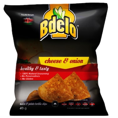 Bdelo Maize Tortilla Cheese And Onion Potato Chips 40G