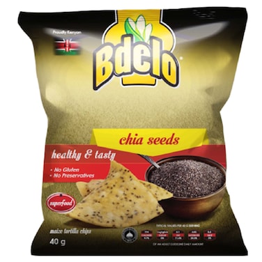 Bdelo Maize Tortilla Chia Seeds Potato Chips 40G