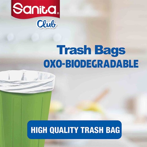 SANITA CLUB TRASH BAGS 8GALLONS 58X50CM X30BAGS