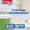 SANITA CLUB TRASH BAGS 8GALLONS 58X50CM X30BAGS