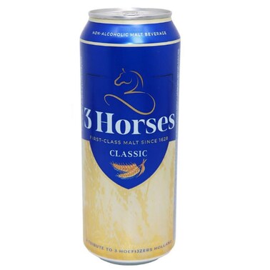 3 Horses Non Alcoholic Malt Beer 500ml