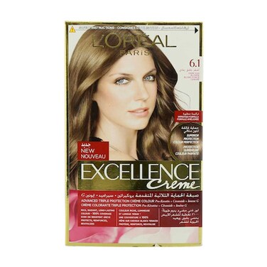 LOreal Paris Excellence Creme Triple Care Permanent Hair Colour 6.1 Dark Ash Blonde