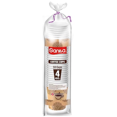 SANITA COFFEE PAPER CUPS 50 PCS