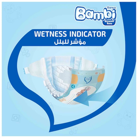 Sanita Bambi Size 4 Large 8-16Kg Mega Pack Diapers 80 Pieces
