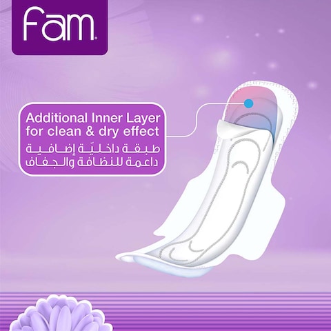 Fam Night Sanitary Pads Folded With Wings 48 Pieces