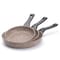 SAFLON GRANITE FRYPAN 3 PCS SET 20+24+28CM ASSORTED COLOR