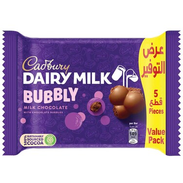 Cadbury Dairy Milk Bubbly Chocolate Bar Special Price 28Gx5