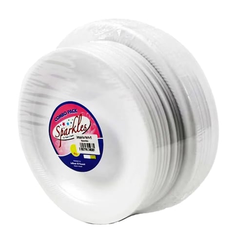 SPARKLE FOAM PLATE 20+20PCS P4+P3