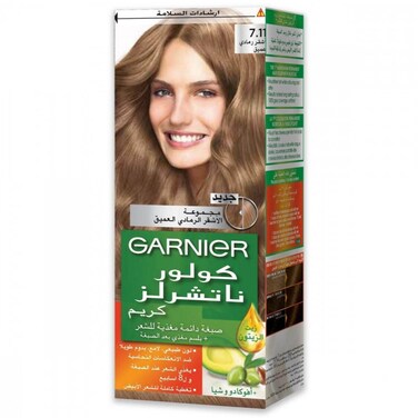 Garnier Color Naturals Cream Hair Dye, Deep Ashy Blonde - 7.11