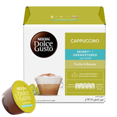 Nescafe Dolce Gusto Skinny/Unsweetened Cappuccino Coffee 161.6gm