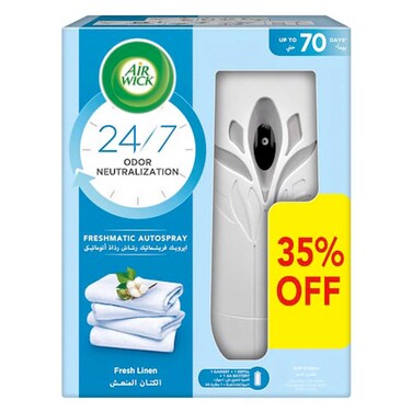 Air Wick Automatic Air Freshener Spray Refill, Soft Cotton Scent, 250ml