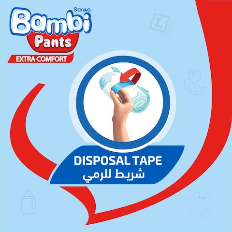 BAMBI PANTS DIAPER KIDS L 4 100&#39;S