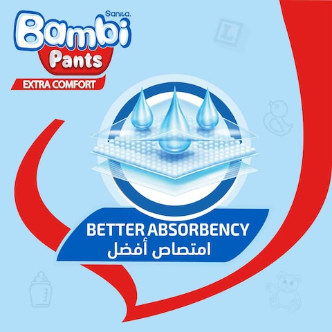 BAMBI PANTS DIAPER KIDS L 4 100&#39;S