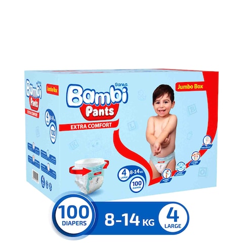 BAMBI PANTS DIAPER KIDS L 4 100&#39;S