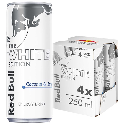 Red Bull Energy Drink, White Edition, Coconut &amp; Berry 250 ml (4 Pack)