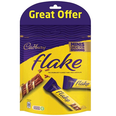 Cadbury Flake Milk Chocolate Minis Sharing Pack 159.5G x2 @5%