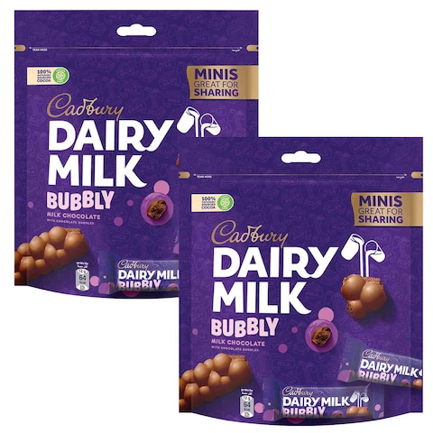 Cadbury Dairy Milk Bubbly Milk Chocolate Sharing Pack Special Price 168Gx2