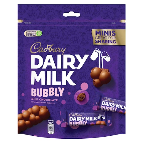Cadbury Dairy Milk Bubbly Milk Chocolate Sharing Pack 168G