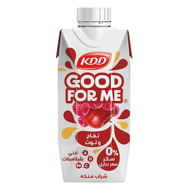KDD Zero Sugar Good For Me Apple And Raspberry Juice 250ml