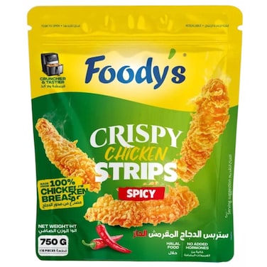 Foody'S Crispy Chicken Strips Spicy 750 GM