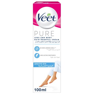 Veet Hair Removal Cream for Sensitive Skin Legs &amp; Body, 100g