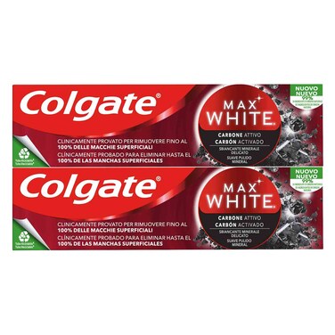 Colgate Max White Charcoal Whitening Toothpaste 75ml x Pack of 2 @Special Price