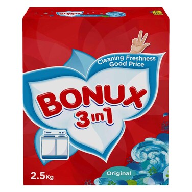 Bonux 3 In 1 Original Detergent Powder 2.5Kg