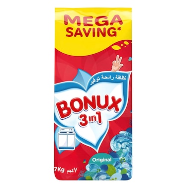 Bonux 3 In 1 Original Detergent Powder 7Kg