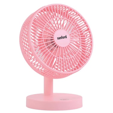 Sanford 7 inch Mini Table Rechargeable Portable Fan with 3 Speeds