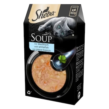 Sheba White Fish Soup For Cat 40g x Pack of 4