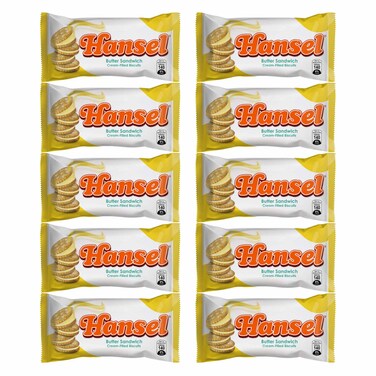 Rebisco Hansel Butter Cream Sandwich Biscuits 31g x Pack of 10