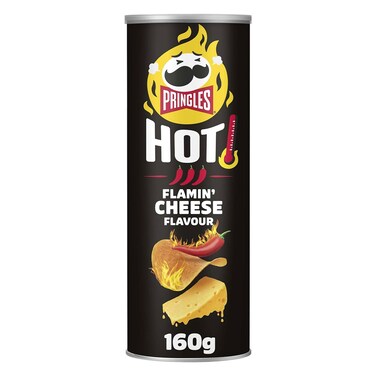 Pringles Hot Flamin' Cheese And Chilli Potato Chips 160g