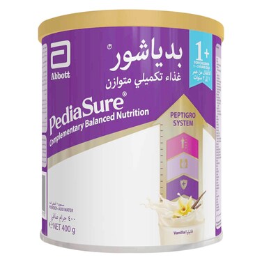 Abbott Pediasure Peptigro System Complementary Balanced Nutrition Vanilla Milk Powder Stage 1+ 1-3 Years 400g