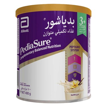Abbott Pediasure Peptigro System Complementary Balanced Nutrition Vanilla Milk Powder Stage 3+ 3-10 Years 400g