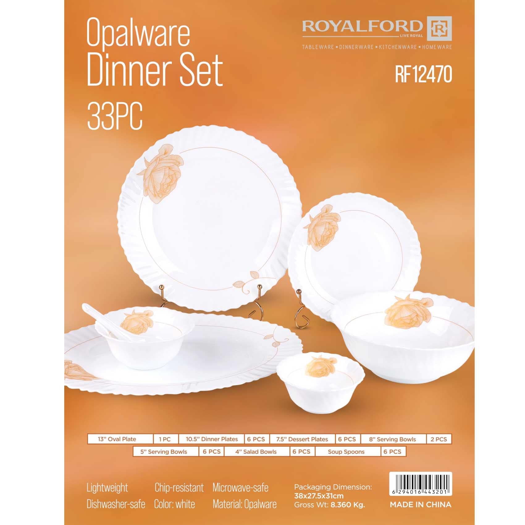 Opalware Dinner Corelle 44 Piece Dinnerware Set Buy Royalford